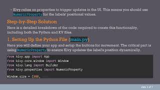 How to Dynamically Change the Position of a Label in Kivy