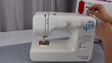 How to Wind the Bobbin on the Stirling by Janome Sewing Machine (Janome JR1012)