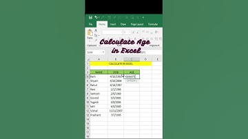 Calculate age in Excel #shortstricks  #excel #codewithmastertech #exceltips