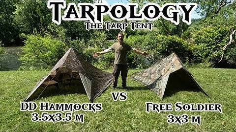 Tarpology- The "Tarp Tent"- Shelter Comparison between 3.5x3.5 m and 3x3m Tarps