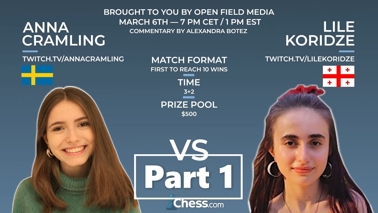 Chess blitz match between WFM Lile Koridze VS WFM Anna