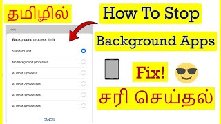 How to Fix Stop Background Apps in Android Mobile Tamil | VividTech screenshot 3