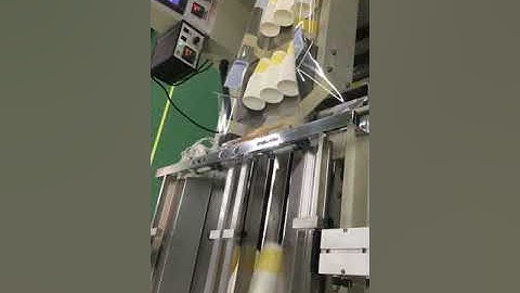 3 rows paper cup automatic counting and packing machine line