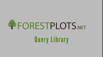 Using the query library in Forestplots.net
