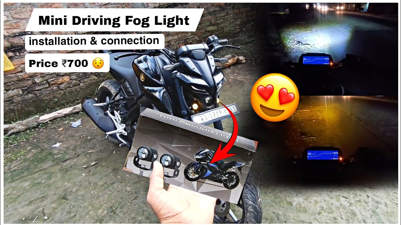 MT15 Bike Fog Light Installation Process Full Video |  Mini Driving Fog Light | Yamaha MT15