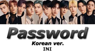 INI Password Korean ver. 日本語訳
