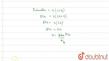 The length of a rectangular park is twice its breadth and its perimeter is 840 m