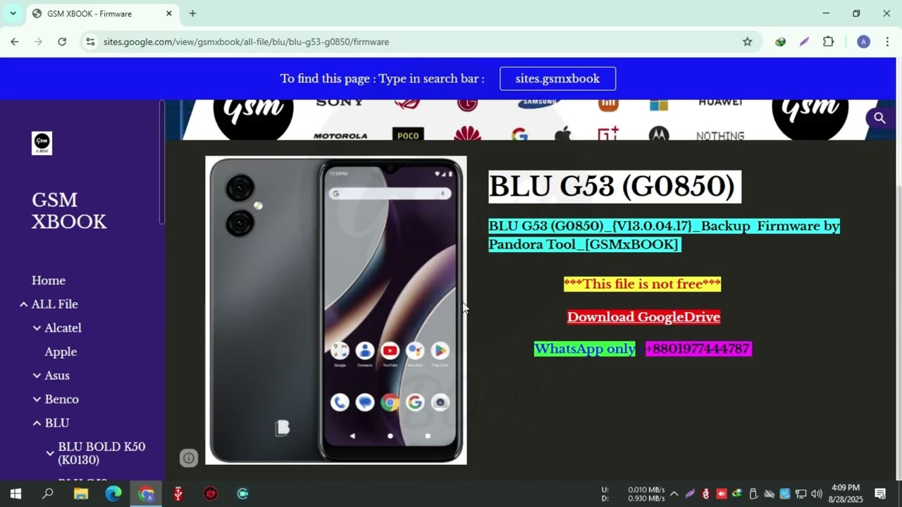 BLU G53 (G0850)_{V13.0.04.17}_Backup Firmware by Pandora Tool_[GSMxBOOK] 