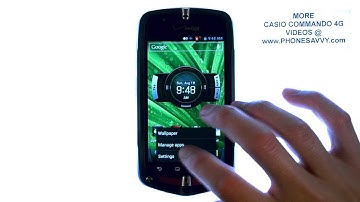 Casio Commando 4G - How Do I Setup Pattern Pin Password or Face Unlock Lock Screen