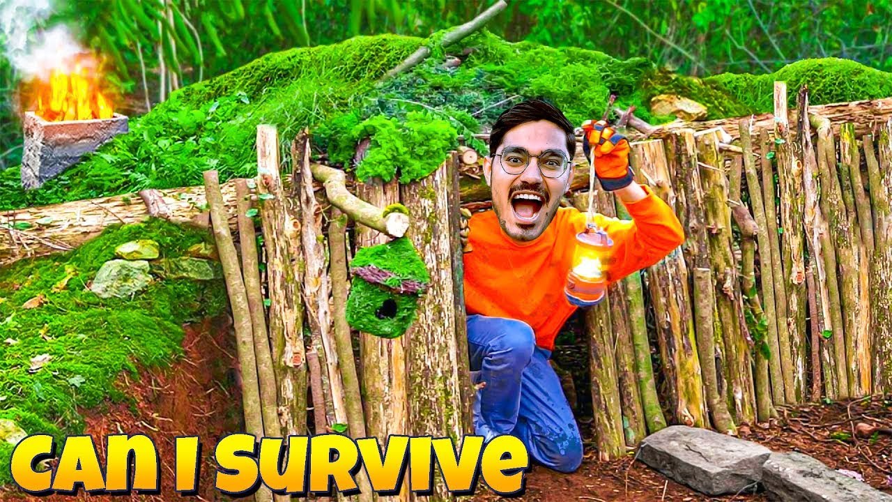 24 Hours In Jungle Challenge Will I Survive - YouTube
