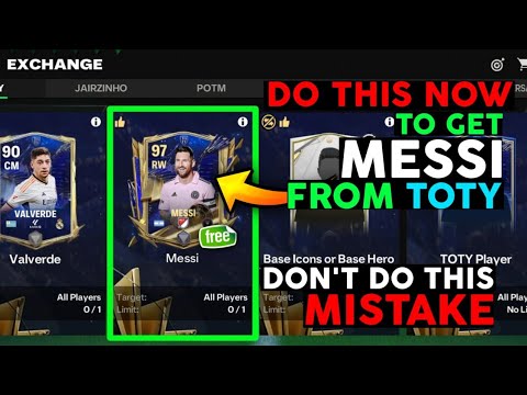 BEST TRICK TO GET UTOTY 97 MESSI FOR FREE 💯 DON&#39;T DO THIS HUGE MISTAKE ❌