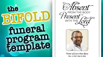Bifold Funeral Program Template Design - DIY Funeral Programs