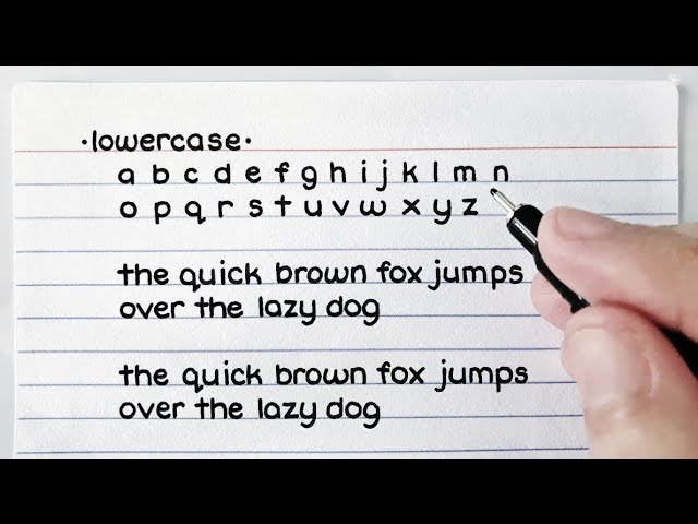 Handwriting Lowercase Letters