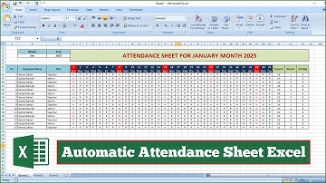 Automatic Attendance Sheet in MS Excel | Attendance Register with Formula | Excel Tutorial 2025