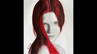Drawing Of Girl With Red Hair Pencil Drawing Quick Sketch