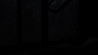 Black Window View with Rain Sounds for Sleeping, Relaxing | Rain on Window 12 Hours