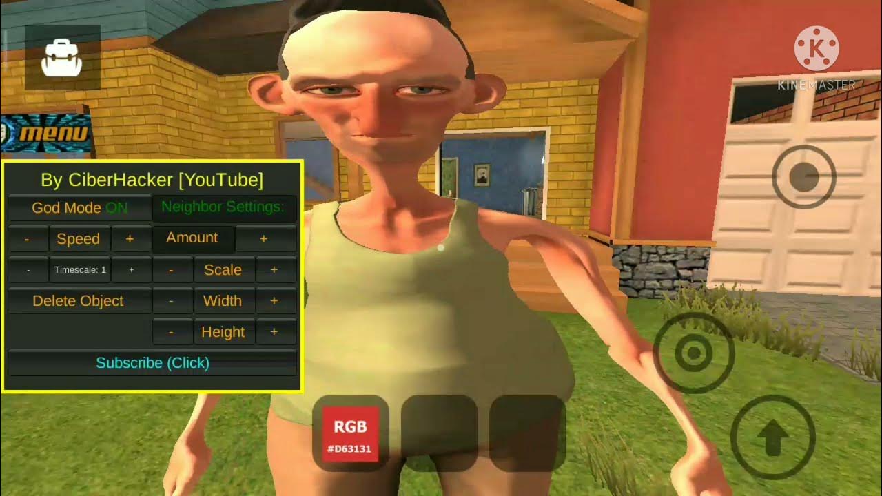 В гугле напиши angry neighbor mod menu