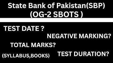 SBP SBOTS 2025 Test Date, Roll No Slip, Marks, Duration, Negative Marking & Syllabus Details