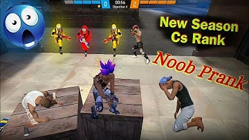 Free Fire Cs Rank Noob 😂 Prank !! Free fire Noob prank !! Rank Push Noob 😁 prank New Video