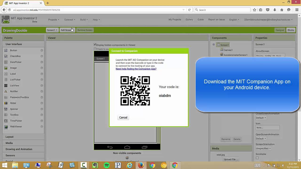 Running your app - MIT App Inventor - YouTube