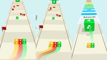 Cube Race 3D: Join 2048 - Gameplay Walkthrough Part 1 All levels 1-3 ( Android/iOS )