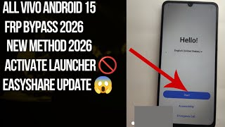 All Vivo Android 15 frp bypass 2026 new update without pc 👉