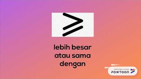 OPERATOR PERBANDINGAN