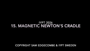 IYPT 2026 -  15.  Magnetic Newton