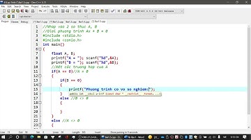 Lập trình C - Bài 1.5 Giải phương trình Ax + B = 0