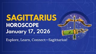 Daily SAGITTARIUS Horoscope (January 17, 2026) ♐️ 🌟 Explore, Learn, Connect—Sagittarius!