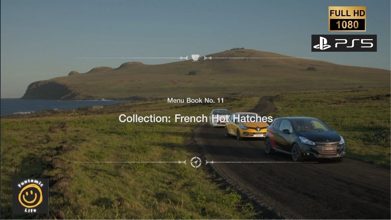 GT7 - Menu Book 11 Collection French Hot Hatches | PS5 Gameplay | 1080P