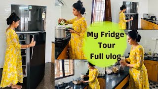 My Fridge Tour😊/என்னுடைய Fridge cleaning routine |ஆயுத பஜை cleaning 👌 Ayudha pooja Pre-preparation