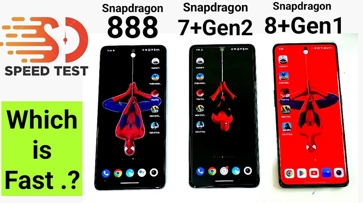 Snapdragon 7+Gen2 vs 8+Gen1 vs 888 Speedtest 🔥🔥🔥