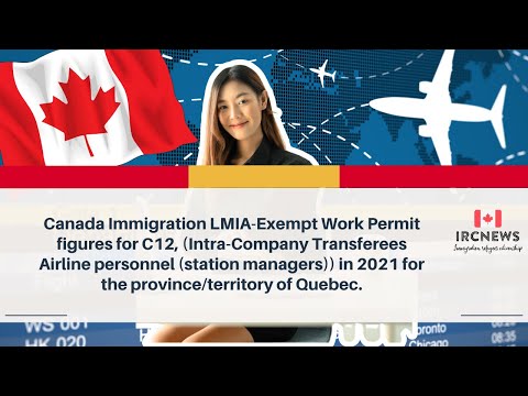 Canada LMIA-Exempt Work Permit (C12) | Intra-Company Transferees Stats for Quebec (2021)