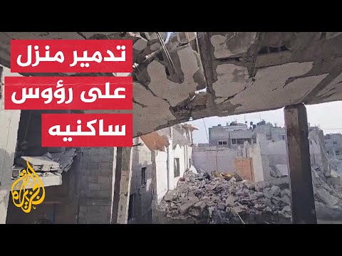 الجزيرة ترصد آثار الدمار الذي خلفه قصف الاحتلال على شقة سكنية شمال مدينة غزة