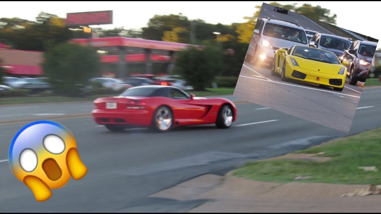 Cars Leaving Car Show 10/13/18! Viper Near Crash!? YouTube