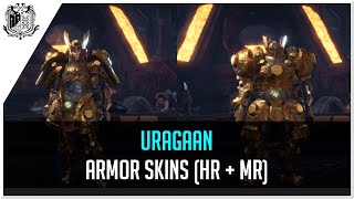 Monster Hunter World - All Uragaan Armor Skins | Male, Female, HR, MR | Preview
All Uragaan Armor Skins in Monster Hunter World
▶ Buy it here: https://store.steampowered.com/app/582010/MONSTER_HUNTER_WORLD/
▶ Playlist: https://www.youtube.com/playlist?list=PLPLphyBmiZf17SBizJnYChaTbqV74ONxt
····················································································
▶ Info
Armor marked with a plus can only be obtained with the paid Iceborne Expansion.
Weapon used: Matched Slicers I (Dual Blades).
Video were captured in Update Ver. 13.50
····················································································
▶ Timeline
00:00 Intro
00:07 Uragaan Alpha (α)
00:17 Uragaan Beta (β)
00:28 Uragaan Alpha + (α+) (Requires Iceborne Expansion)
00:39 Uragaan Beta + (β+) (Requires Iceborne Expansion)
00:50 Outro
····················································································
▶ Thank you for watching!
If you like my content, leave a subscription or a Like there.
Leave a comment if you have any questions or other topics. Monster Hunter World - All Uragaan Armor Skins | Male, Female, HR, MR | Preview