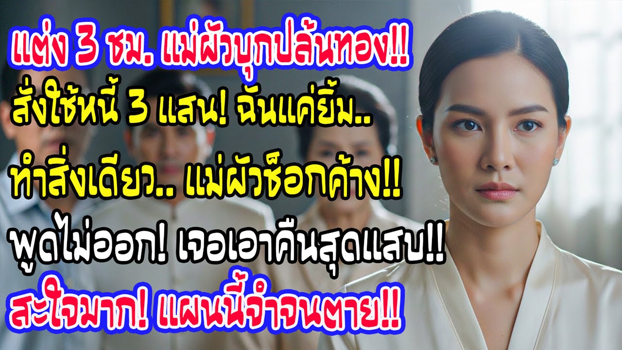 แต่ง 3 ชม.แม่สามียึดทอง 10 บาทบังคับใช้หนี้ 3 แสน ฉันยิ้มทำสิ่งเดียว เธอชะงักค้างพูดไม่ออก