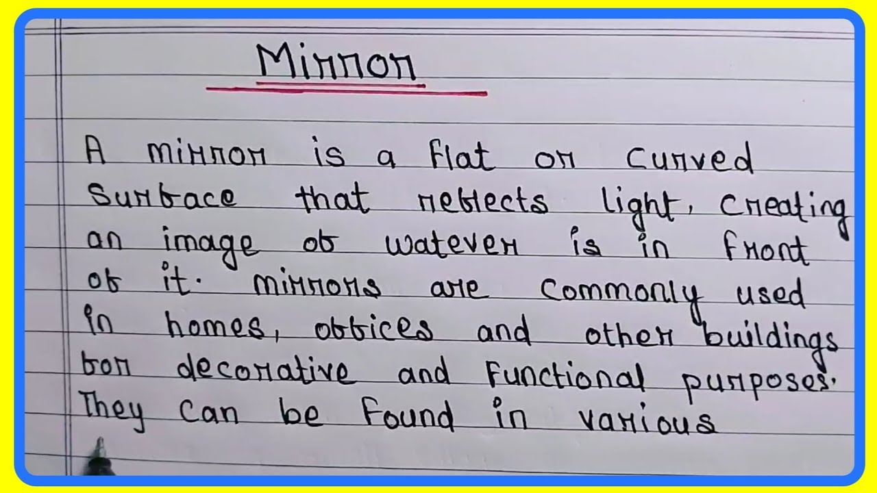 write a short note on mirror essay on mirror YouTube