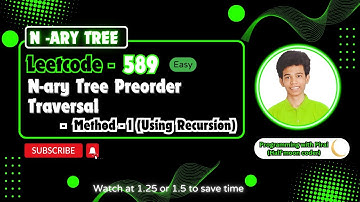 N-ary Tree Preorder Traversal | Leetcode 589 | Approach + Code with explanation.