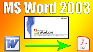 How to Save Word 2003 document as PDF. Ranobir 360