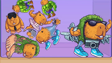 CAPY BRAINROT  -Merge Fellas |Suika Game Gameplay walkthrough -Reaching max level!?