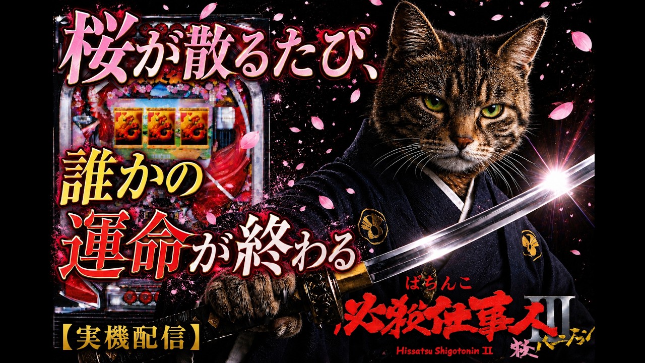 実機配信】CR 必殺仕事人III（桜ver）｜桜が散るたび，誰かの運命が