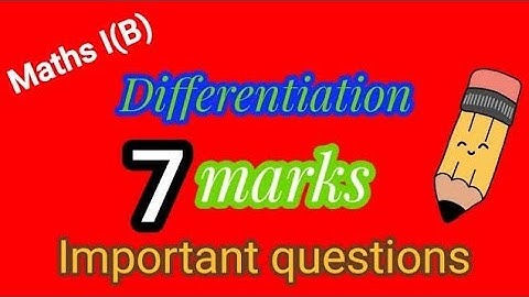 Differentiation Chapter for Inter 1B Maths Paper Board Exams 💥Important Questions||Repeated Q