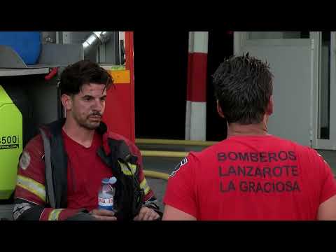 Incendio nave de guaguas Lanzarote Bus