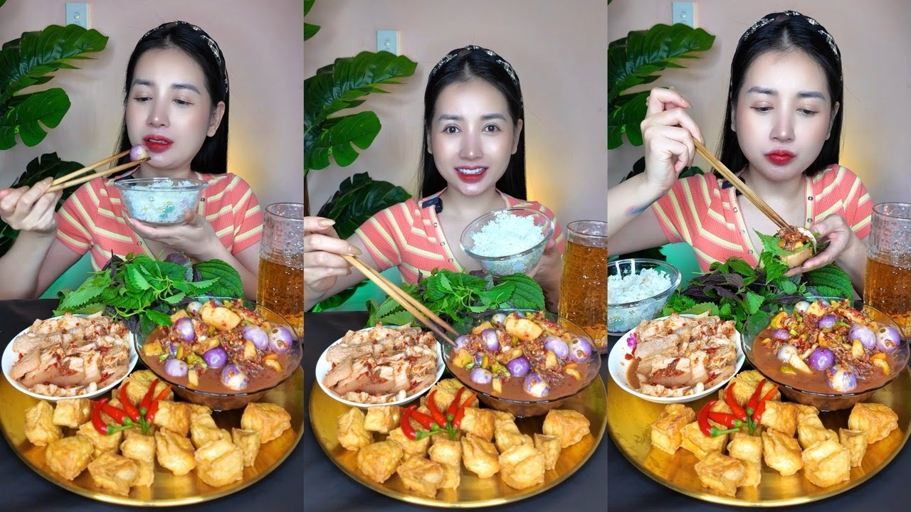 Nay Ăn Cơm Nhà Với Thịt Luộc Chấm Mắm Nêm Dưa Cà Siêu Giòn | SALLY HẠNG