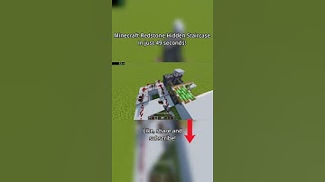 MINECRAFT REDSTONE TUTORIAL | Easy 1x4 Hidden staircase