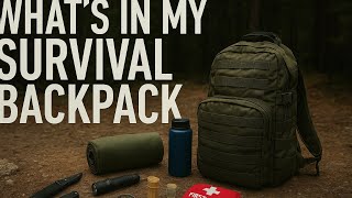 WHATS IN MY SURVIVAL CAMPING BACKPACK!? 🎒 🦌🏔️ (Primitive\/backpacking)