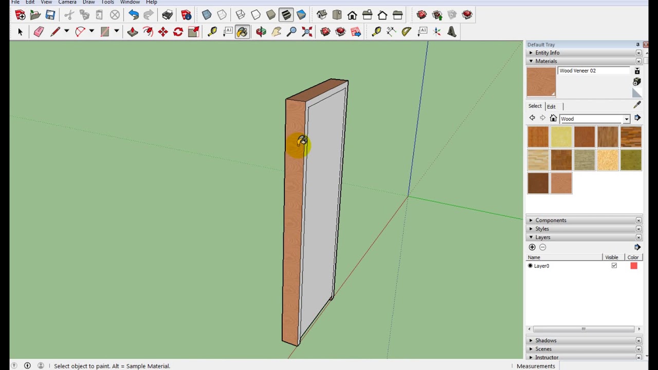 Cara Gambar Pintu  Jendela 3D Dengan Sketchup  YouTube