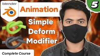 5 Simple Deform Modifier | Twist Taper Stretch | Blender